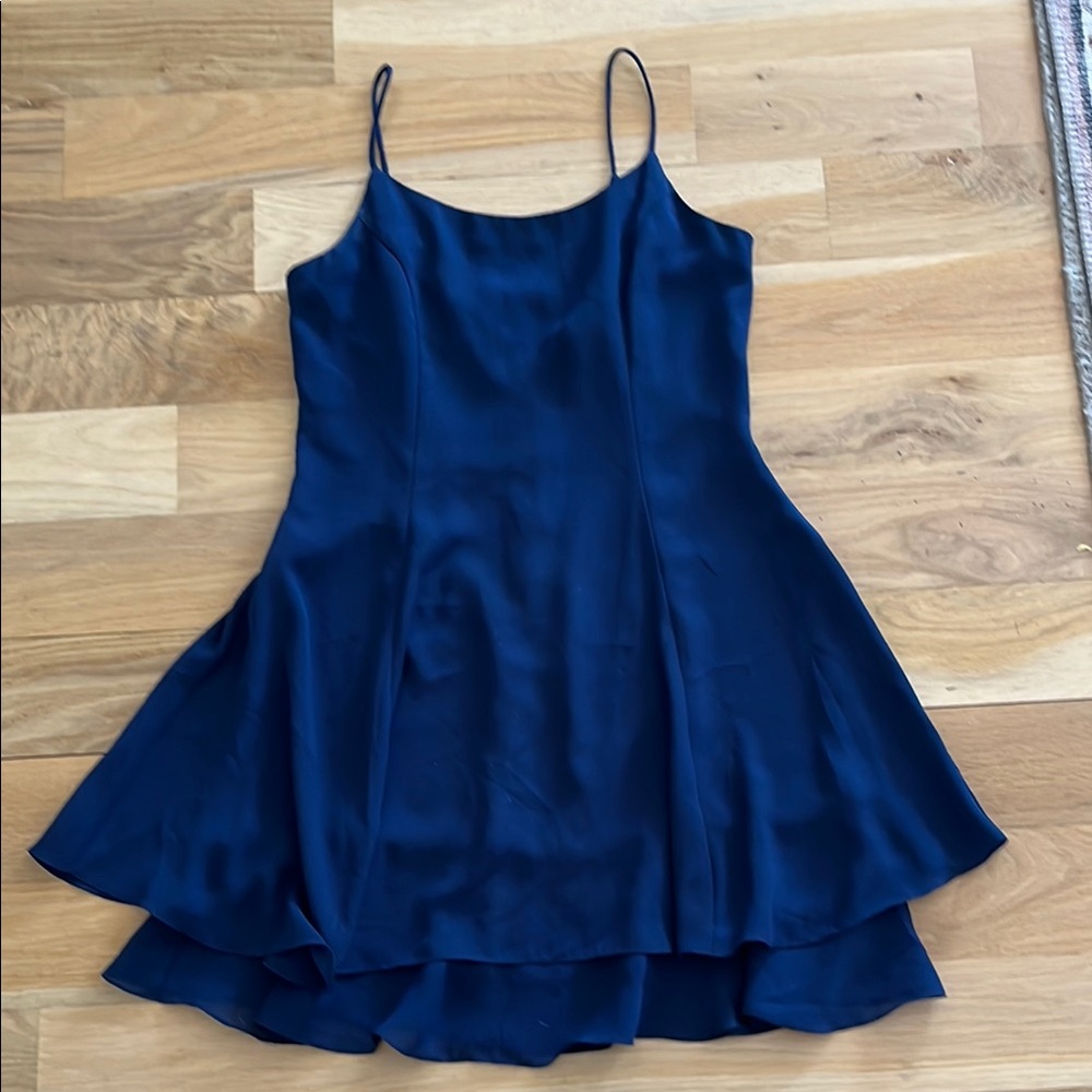 Y2K flowy Navy Blue Women's Dress size xs